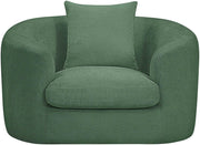 Penelope Chenille Fabric Upholstered Accent Chair in Green - 44073Green-C