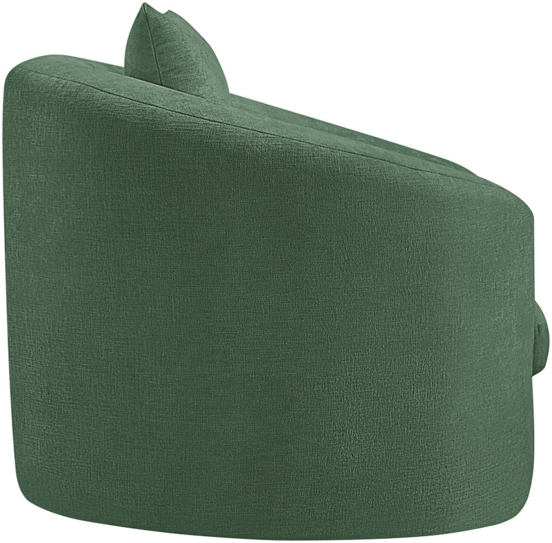 Penelope Chenille Fabric Upholstered Accent Chair in Green - 44073Green-C