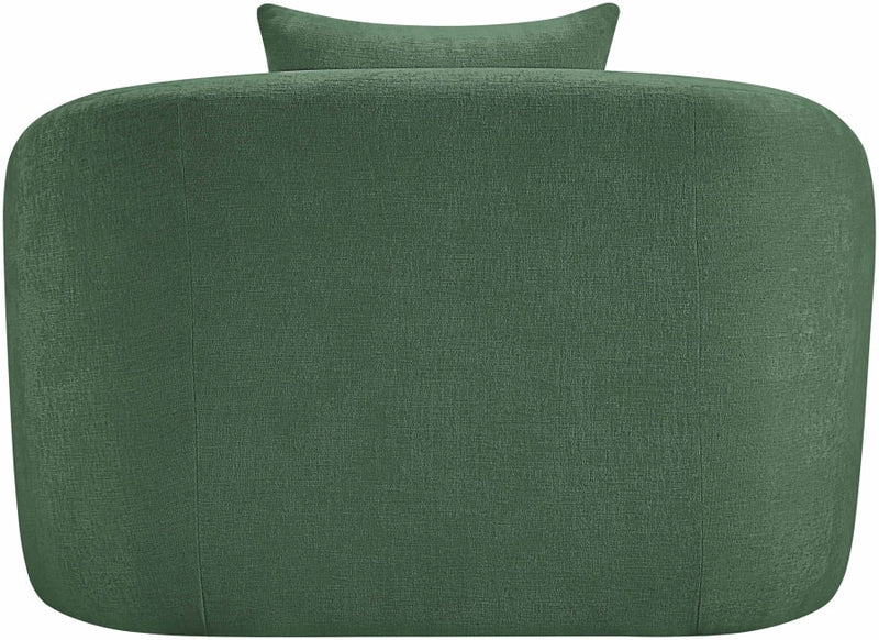 Penelope Chenille Fabric Upholstered Accent Chair in Green - 44073Green-C