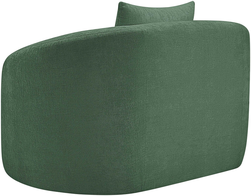 Penelope Chenille Fabric Upholstered Accent Chair in Green - 44073Green-C
