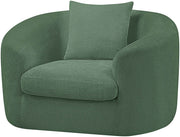 Penelope Chenille Fabric Upholstered Accent Chair in Green - 44073Green-C