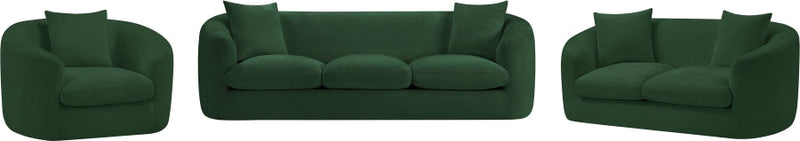 Penelope Chenille Fabric Upholstered Accent Chair in Green - 44073Green-C