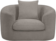 Penelope Chenille Fabric Upholstered Accent Chair in Grey - 44073Grey-C