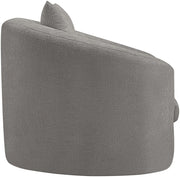 Penelope Chenille Fabric Upholstered Accent Chair in Grey - 44073Grey-C