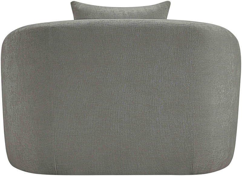 Penelope Chenille Fabric Upholstered Accent Chair in Grey - 44073Grey-C