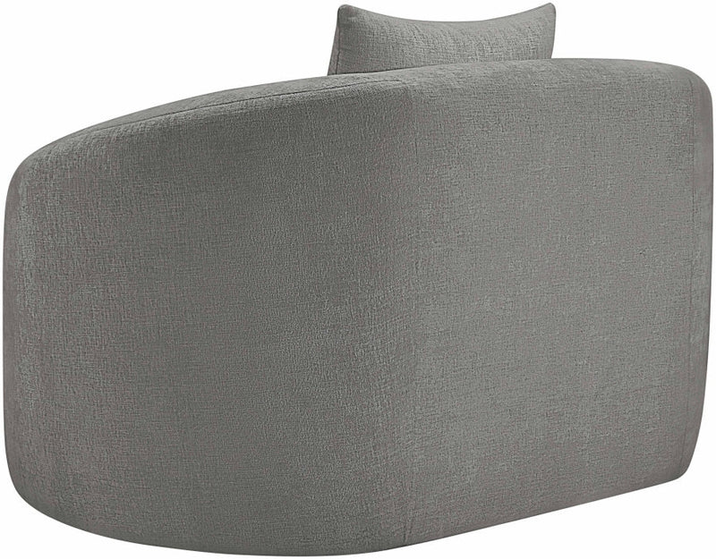Penelope Chenille Fabric Upholstered Accent Chair in Grey - 44073Grey-C