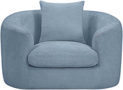 Penelope Chenille Fabric Upholstered Accent Chair in Light Blue - 44073LtBlu-C