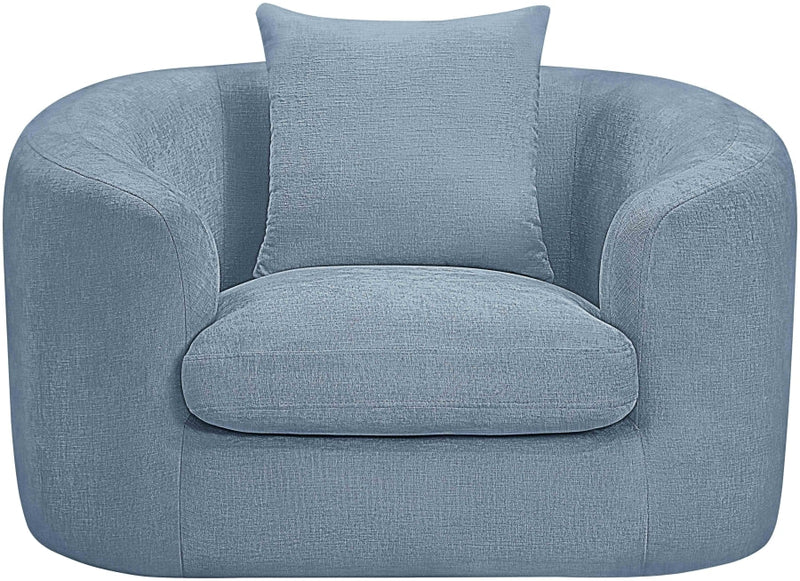 Penelope Chenille Fabric Upholstered Accent Chair in Light Blue - 44073LtBlu-C