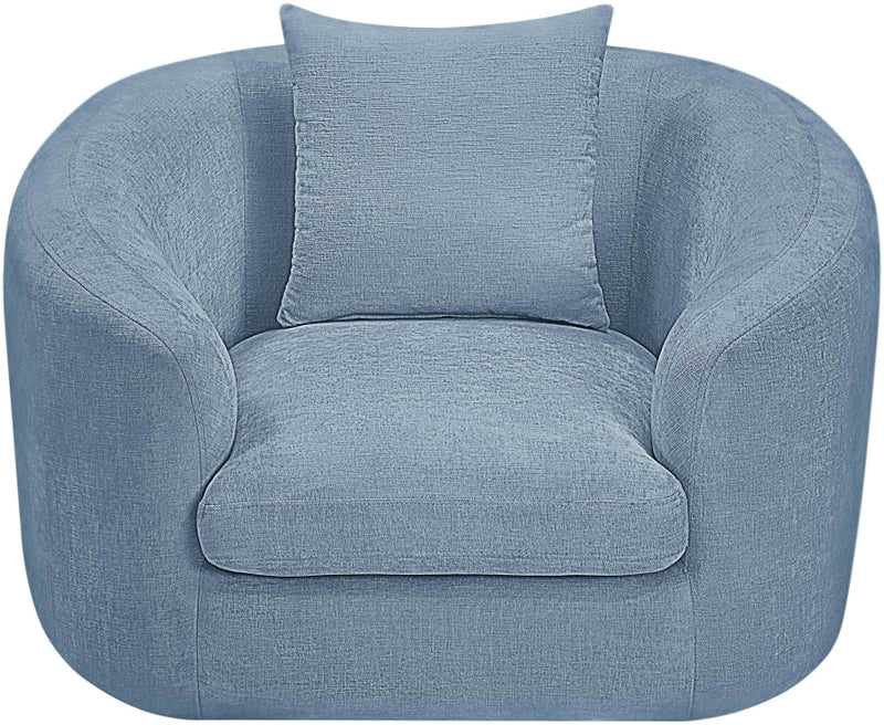 Penelope Chenille Fabric Upholstered Accent Chair in Light Blue - 44073LtBlu-C