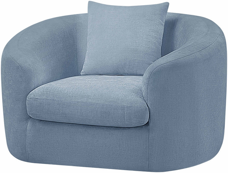 Penelope Chenille Fabric Upholstered Accent Chair in Light Blue - 44073LtBlu-C