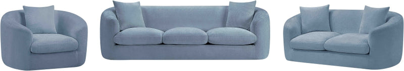 Penelope Chenille Fabric Upholstered Accent Chair in Light Blue - 44073LtBlu-C