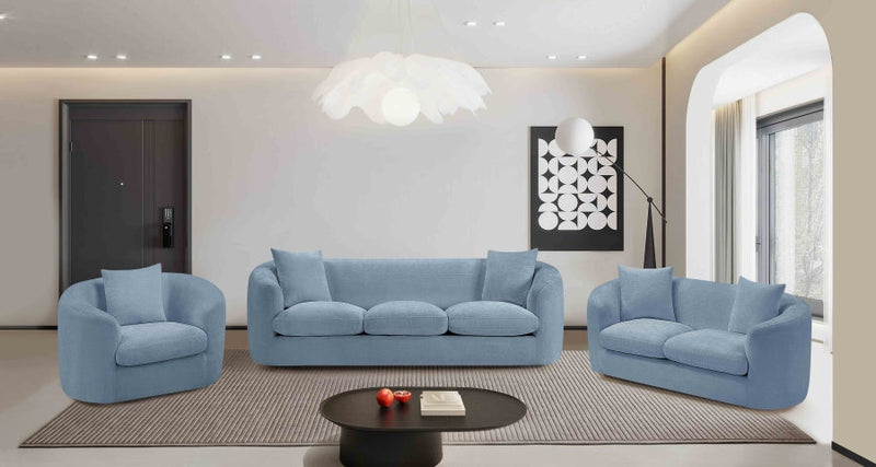 Penelope Chenille Fabric Upholstered Accent Chair in Light Blue - 44073LtBlu-C