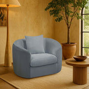 Penelope Chenille Fabric Upholstered Accent Chair in Light Blue - 44073LtBlu-C
