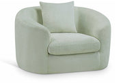 Penelope Chenille Fabric Upholstered Accent Chair in Mint - 44073Mint-C