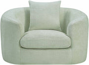 Penelope Chenille Fabric Upholstered Accent Chair in Mint - 44073Mint-C