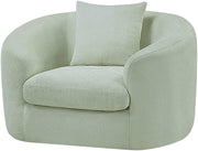 Penelope Chenille Fabric Upholstered Accent Chair in Mint - 44073Mint-C