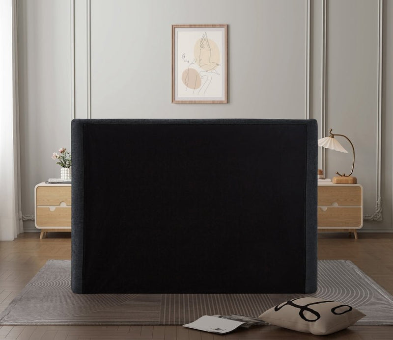Penny Chenille Fabric Queen Bed Black - Gate FurnitureQueen Bed
