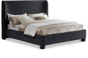 Penny Chenille Fabric Queen Bed Black - Gate FurnitureQueen Bed