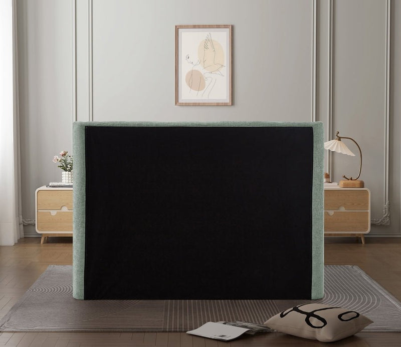 Penny Chenille Fabric Queen Bed Green - Gate FurnitureQueen Bed