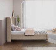 Penny Chenille Fabric Twin Bed Beige - Gate FurnitureTwin Bed