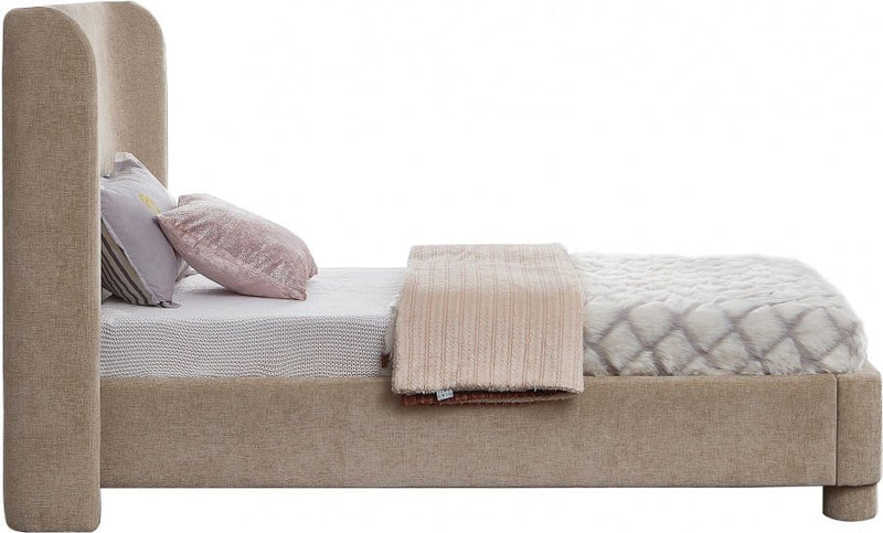 Penny Chenille Fabric Twin Bed Beige - Gate FurnitureTwin Bed