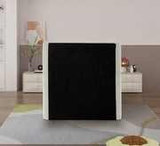 Penny Chenille Fabric Twin Bed Cream - Gate FurnitureTwin Bed