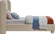 Penny Linen Textured Fabric Twin Bed Beige - Gate FurnitureTwin Bed