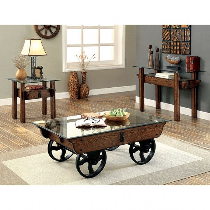 Penny Medium Weathered Oak End Table - CM4318E-PK