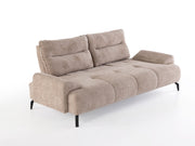 Peonya 4-pieces (2 Sofa & 2 Chair) Livingroom - With Leg in Cream - Brown - 200-ZEN-PEO-CRE-BRO-L-3311