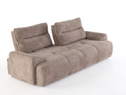 Peonya 4-pieces (2 Sofa & 2 Chair) Livingroom - Without Leg in Cream - Brown - 200-ZEN-PEO-CRE-BRO-3311
