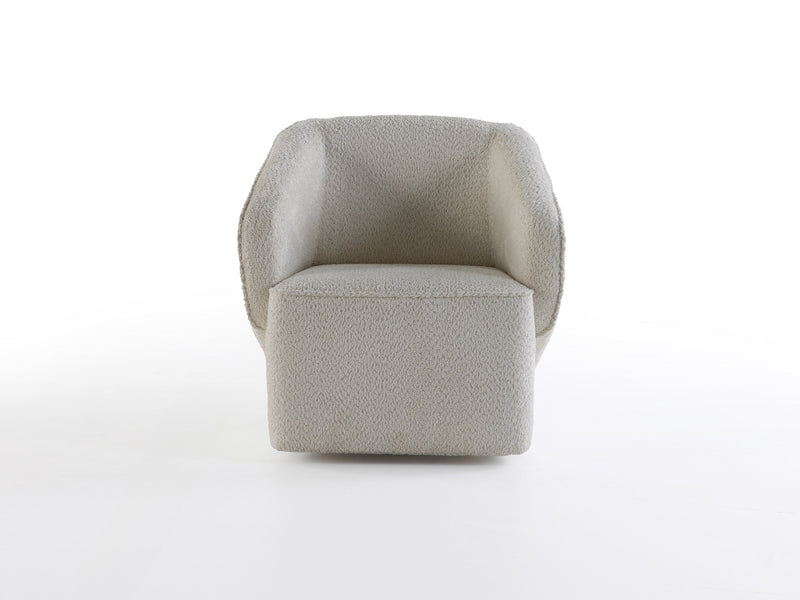 Peonya 4-pieces (2 Sofa & 2 Chair) Livingroom - Without Leg in Cream - Brown - 200-ZEN-PEO-CRE-BRO-3311
