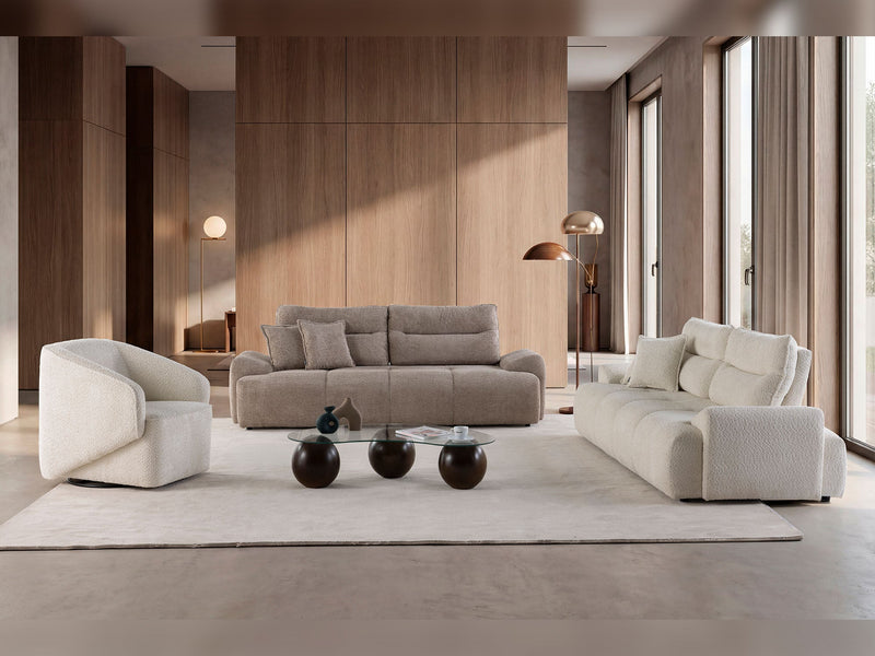 Peonya Convertible Sofa - With Leg in Brown - 200-ZEN-PEO-BRO-L-3