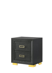 Pepe Black/Gold Panel Upholstered Bedroom Set - Gate FurnitureBedroom Set
