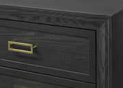 Pepe Black/Gold Panel Upholstered Bedroom Set - Gate FurnitureBedroom Set