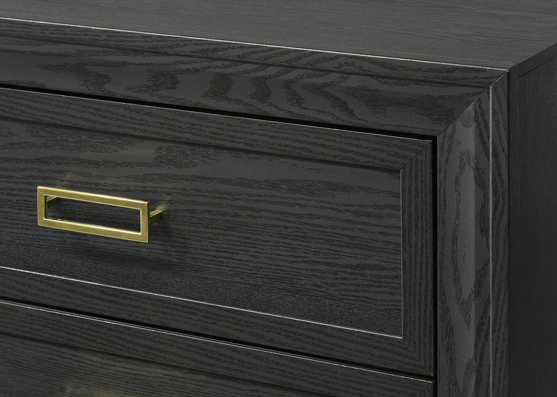 Pepe Black/Gold Panel Upholstered Bedroom Set - Gate FurnitureBedroom Set