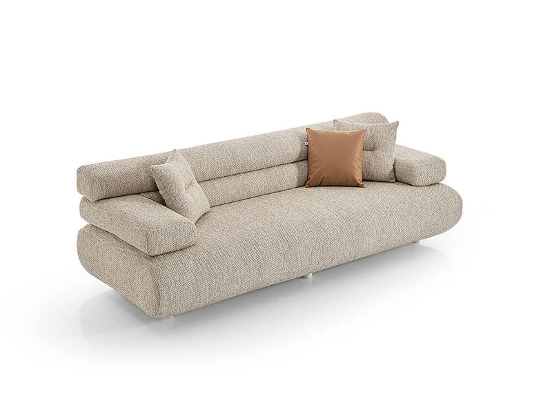 Perlasee 4-pieces (Module Sofa & Sofa & 2 Chair) Livingroom in Beige - Brown - 200-ELI-MB-209-MB-308-33M11