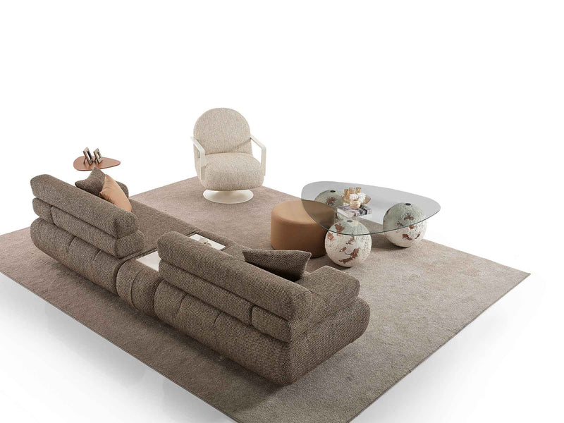 Perlasee 4-pieces (Module Sofa & Sofa & 2 Chair) Livingroom in Cream - Brick - 200-ELI-PER-JESY-39-JESY-56-33M11