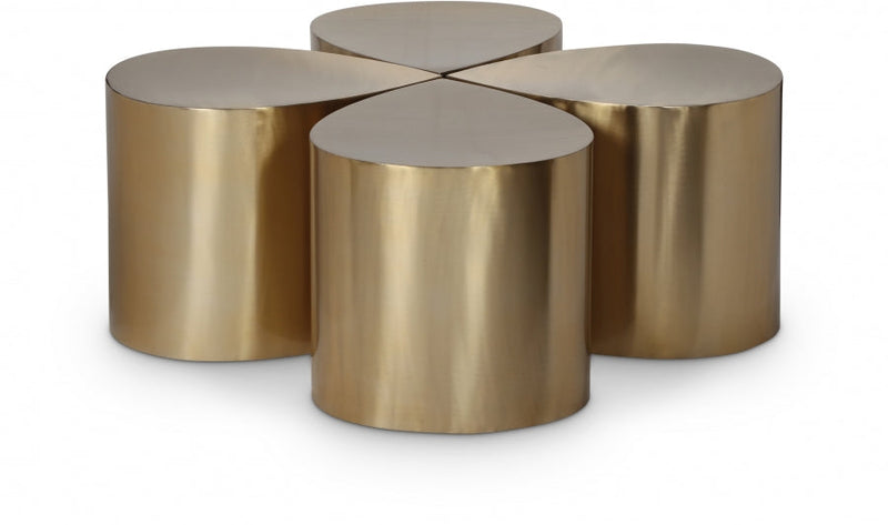 Petal Iron 4pc. Coffee Table in Gold - 99087Gold-CT-4PC