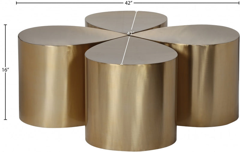 Petal Iron 4pc. Coffee Table in Gold - 99087Gold-CT-4PC