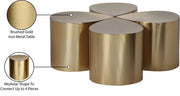 Petal Iron 4pc. Coffee Table in Gold - 99087Gold-CT-4PC