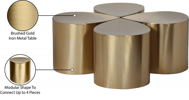 Petal Iron 4pc. Coffee Table in Gold - 99087Gold-CT-4PC