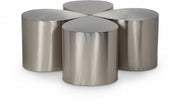 Petal Iron 4pc. Coffee Table in Silver - 99087Silver-CT-4PC