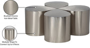 Petal Iron 4pc. Coffee Table in Silver - 99087Silver-CT-4PC