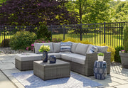 Petal Road Outdoor Loveseat Sectional/Ottoman/Table Set (Set of 4) - P297-070