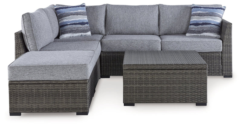 Petal Road Outdoor Loveseat Sectional/Ottoman/Table Set (Set of 4) - P297-070