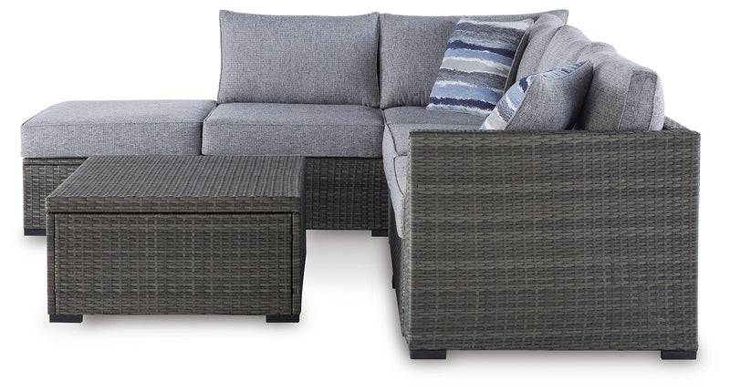 Petal Road Outdoor Loveseat Sectional/Ottoman/Table Set (Set of 4) - P297-070
