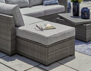 Petal Road Outdoor Loveseat Sectional/Ottoman/Table Set (Set of 4) - P297-070