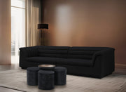 Petal Terrazzo Pattern Iron 4pc. Coffee Table in Black - 99088Black-CT-4PC