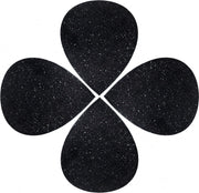 Petal Terrazzo Pattern Iron 4pc. Coffee Table in Black - 99088Black-CT-4PC