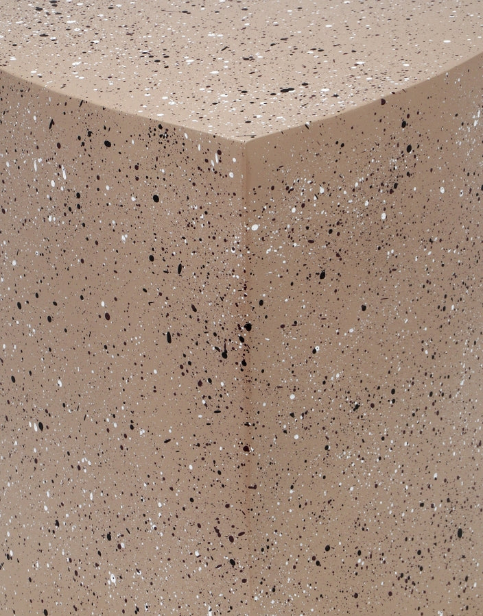Petal Terrazzo Pattern Iron 4pc. Coffee Table in Taupe - 99088Taupe-CT-4PC